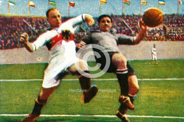 Germany-Uruguay football match, 1928. Creator: Unknown.