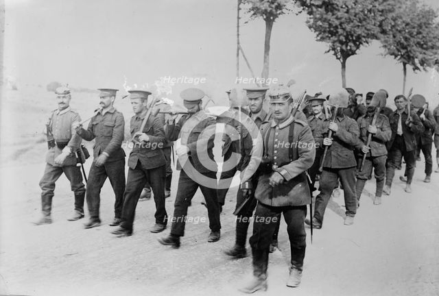 Germany, English prisoners returning from work to Doberitz, between c1914 and c1915. Creator: Bain News Service.