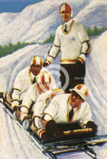 Germany II, German bobsleigh team, 1928. Creator: Unknown.