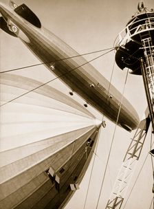 Germany's two mighty airships, the Graf Zeppelin and the Hindenburg 1936. Creator: Unknown