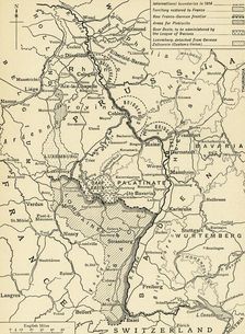 Germany's Western Frontier under the terms of the Peace Treaty 1918, (c1920). Creator: Unknown