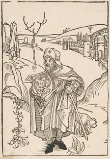 Gerson as a Pilgrim, frontispiece to Gersonis Opera, 1489.n.d. Creator: Albrecht Durer