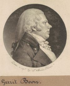Gerrit Boon, 1801. Creator: Charles Balthazar Julien Févret de Saint-Mémin