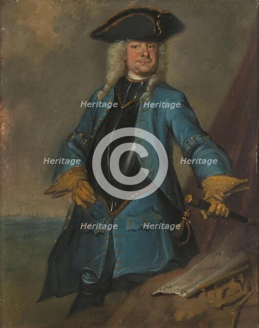 Gerrit Sichterman (1688-1730). Quartermaster-General of the Cavalry, Colonel of the Oranje-Groningen Creator: Cornelis Troost.