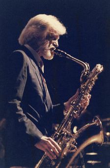 Gerry Mulligan, Capital Radio Jazz Festival, Knebworth House, Knebworth, Herts, 1982. Creator: Brian Foskett