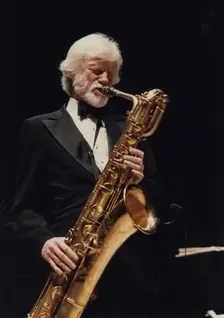Gerry Mulligan, Barbican, London, 1989. Creator: Brian Foskett
