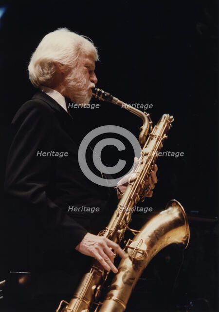 Gerry Mulligan, Barbican, London, 1989. Creator: Brian Foskett.