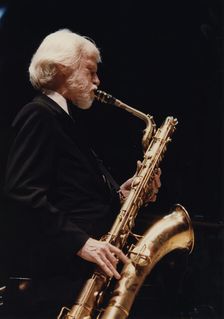 Gerry Mulligan, Barbican, London, 1989. Creator: Brian Foskett