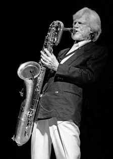 Gerry Mulligan, Royal Festival Hall, London, 1988. Artist: Brian O'Connor