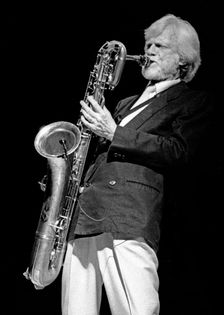 Gerry Mulligan, Royal Festival Hall, London, 1988. Artist: Brian O'Connor
