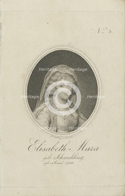 Gertrud Elisabeth Mara, née Schmeling (1749-1833), 1803. Creator: Nettling, Friedrich Wilhelm (active 1793-1824).