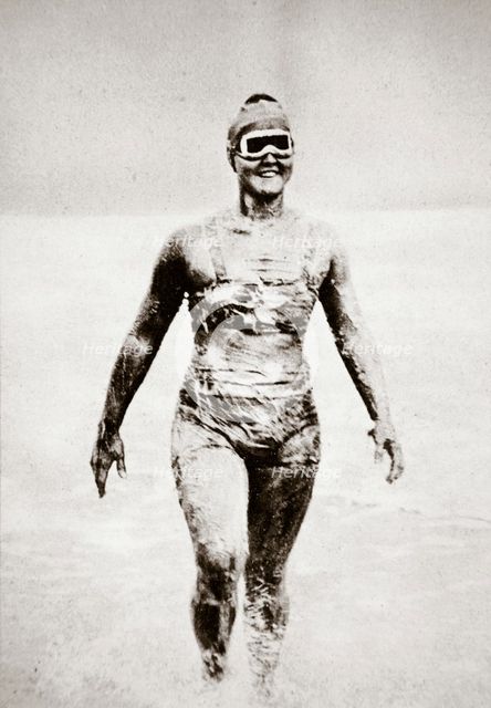 Gertrude Ederle, American swimmer, 1926.  Creator: Unknown.
