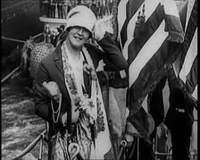 Gertrude Ederle, the First Woman to Swim the Channel, Arriving in New York City, 1926. Creator: British Pathe Ltd