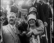 Gertrude Ederle, the First Woman to Swim the Channel, Arriving in New York City, 1926. Creator: British Pathe Ltd