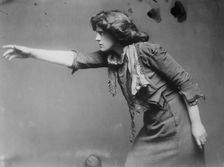 Gertrude Elliott posing with arm outstretched, 1910. Creator: Bain News Service