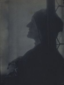 Gertrude Ka¨sebier, head-and-shoulders profile portrait, facing left, 1905. Creator: Adolph de Meyer