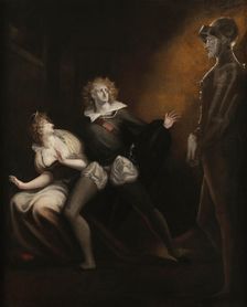 Gertrude, Hamlet and the ghost of Hamlet's father, 1793. Creator: Füssli (Fuseli), Johann Heinrich (1741-1825)