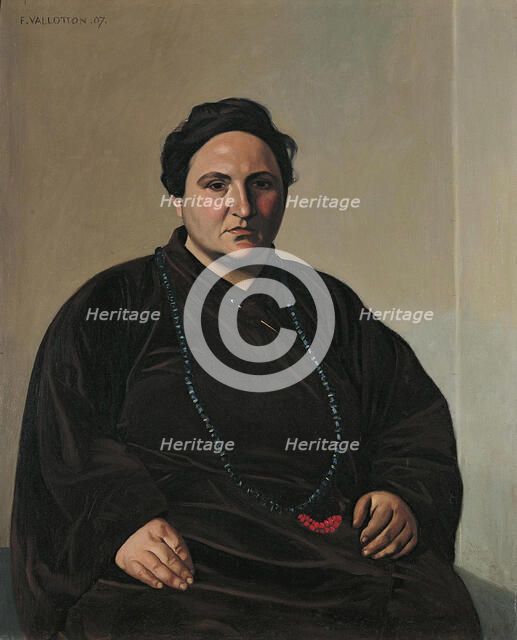 Gertrude Stein, 1907. Artist: Vallotton, Felix Edouard (1865-1925)
