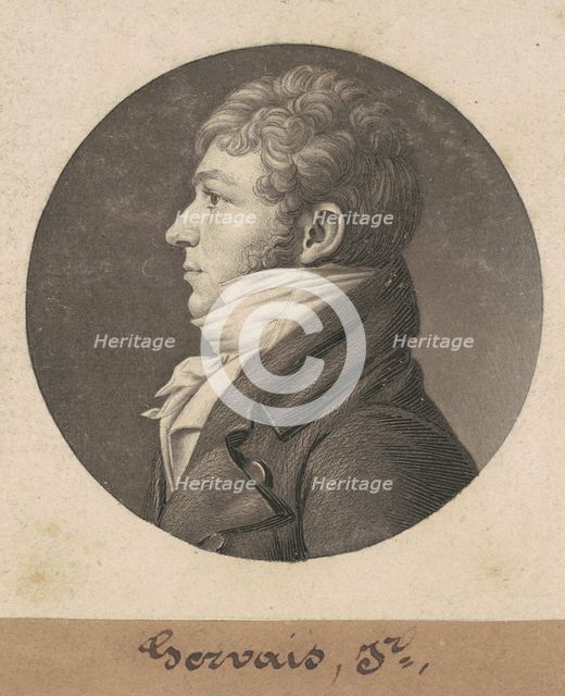 Gervais, Jr., 1801. Creator: Charles Balthazar Julien Févret de Saint-Mémin.