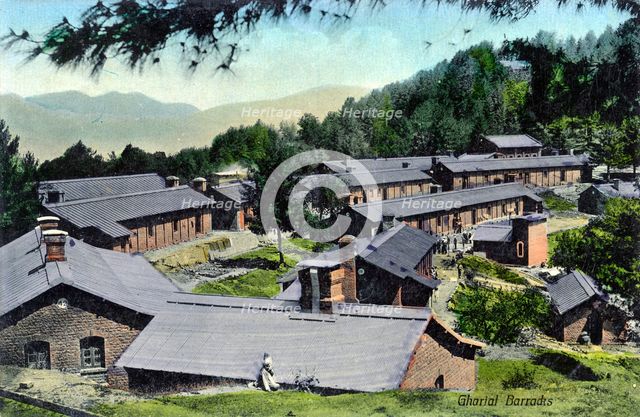 Gharial barracks, India, early 20th century. Artist: Unknown