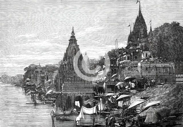 Ghaut at Benares, 1876. Creator: Unknown.