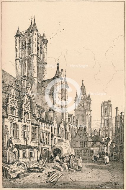 'Ghent', c1820 (1915). Artist: Samuel Prout.