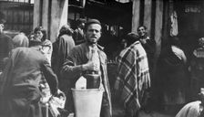 Ghetto market, Lodz, Poland, World War II, 1940-1944. Creator: Unknown