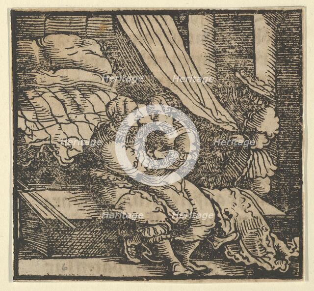 Ghismonda, Guiscardo, and the Prince of Salerno, from The Decameron, before 1534. Creator: Hans Schäufelein the Elder.