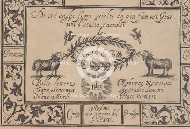 Ghirlanda: Di sei vaghi fiori scielti da piu famosi Giardini d'Italia, title pa..., October 1, 1604. Creators: Pietro Paulo Tozzi, Antonello Bertozzi, Sebastian Zanella.