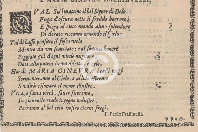 Ghirlanda: Di sei vaghi fiori scielti da piu famosi Giardini d'Italia, page 2 (..., October 1, 1604. Creator: Pietro Paulo Tozzi.