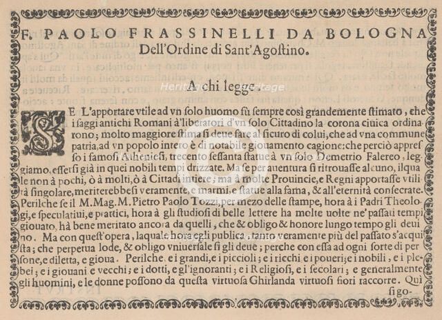 Ghirlanda: Di sei vaghi fiori scielti da piu famosi Giardini d'Italia, page 3 (..., October 1, 1604. Creator: Pietro Paulo Tozzi.