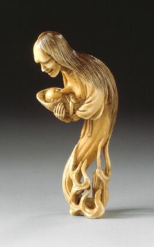 Ghost Caring for Her Child, Mid-19th century. Creator: Chikuyosai Tomochika