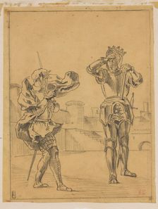 Ghost on the Terrace, 1834. Creator: Eugene Delacroix
