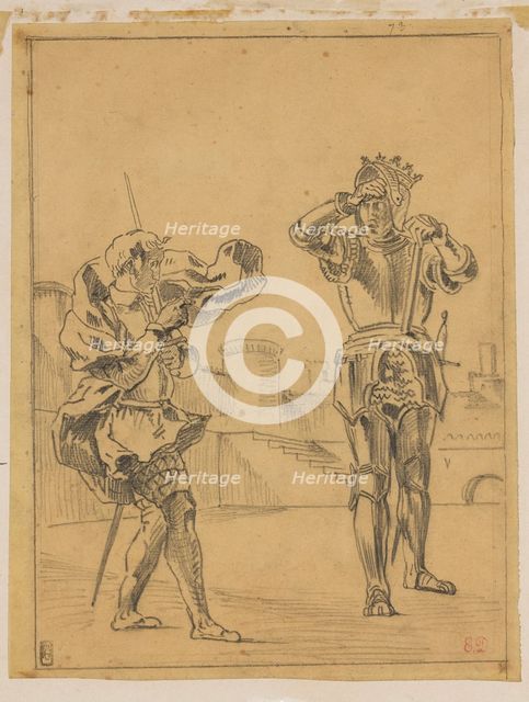Ghost on the Terrace, 1834. Creator: Eugene Delacroix.