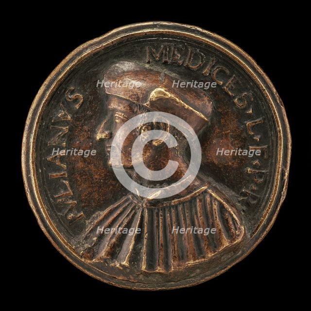 Giuliano II de' Medici, 1478-1516, Duc de Nemours [obverse], 1513/1516. Creator: Unknown.
