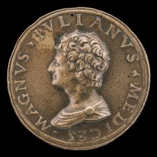 Giuliano II de Medici, 1479-1516, Duc de Nemours 1515 [obverse], 1513. Creator: Unknown