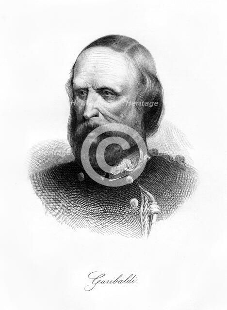 Giuseppe Garibaldi, Italian patriot, 19th century. Artist: J Hagger