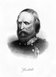 Giuseppe Garibaldi, Italian patriot, 19th century. Artist: J Hagger