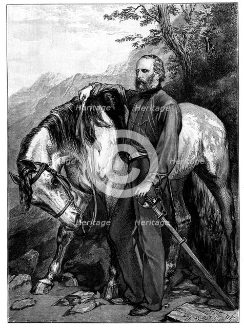 Giuseppe Garibaldi, Italian patriot and soldier of the Risorgimento, (1900). Artist: Unknown