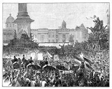 Giuseppe Garibaldi's reception in Trafalgar Square, London, 1864
