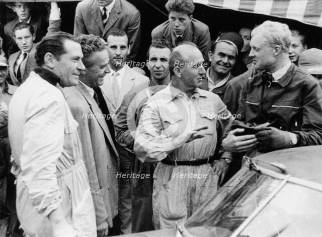 Giuseppe Farina and Mike Hawthorn, Spa-Francorchamps, Belgium, 1953. Artist: Unknown
