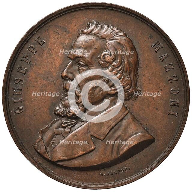 Giuseppe Mazzoni (Commemorative medal) , 1897. Creator: Farnesi, A. (active End of the 19th cen.).