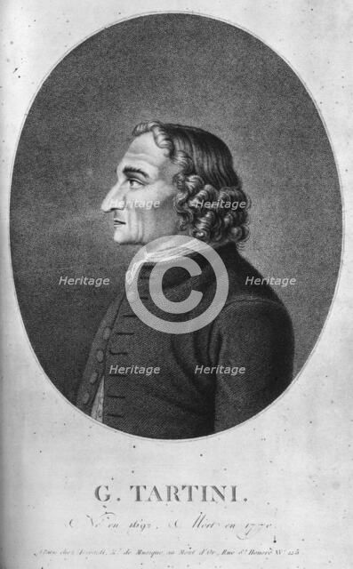 Giuseppe Tartini (1692-1770) was an Italian baroque composer and violinist. Artist: Unknown