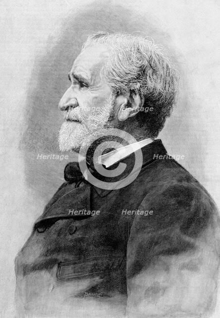 Giuseppe Verdi (1813 - 1901), Italian composer at age 80.