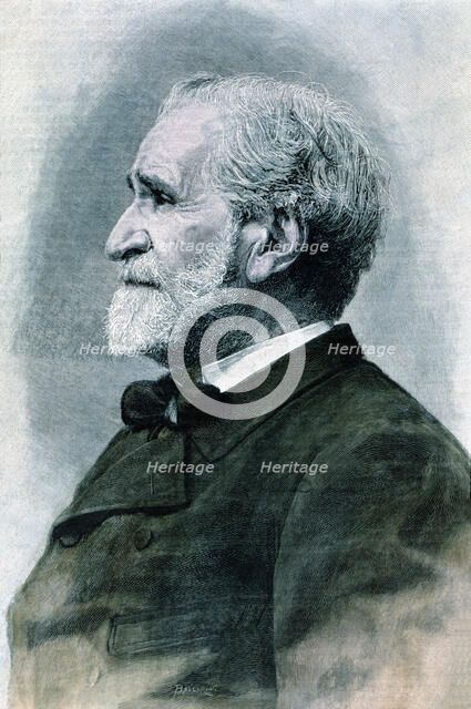 Giuseppe Verdi (1813-1901), Italian composer, engraving 1893.