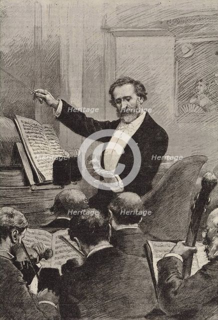 Giuseppe Verdi conducting the Paris Opera premiere of Aida at the Palais Garnier on 22 March 1880, 1