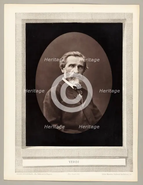 Giuseppe Verdi (Italian composer, 1813-1901), c. 1872. Creator: Ferdinand J. Mulnier.