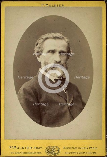 Giuseppe Verdi, Italian composer, late 19th century. Artist: Frederick Mulnier