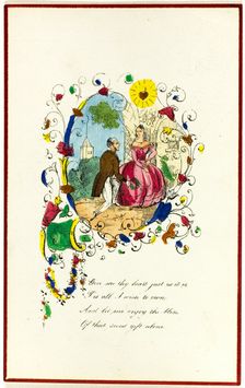 Give Me Thy Heart Just as It Is (valentine), c. 1840. Creator: Unknown
