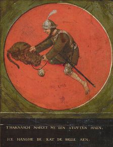 Give me a suit of armour and I become bold enough to bell the cat, 1558. Creator: Bruegel (Brueghel), Pieter, the Elder (ca 1525-1569)